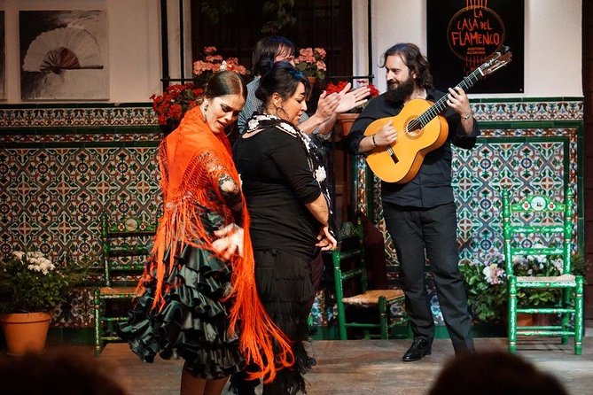 Authentic Flamenco Show with Tapas & Wine Guided Tour - La Casa del Flamenco in Santa Cruz: skip the line, then watch intensely