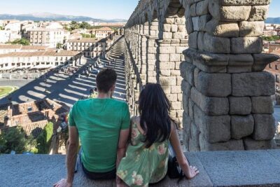 Avila with Walls and Segovia with Alcazar from Madrid