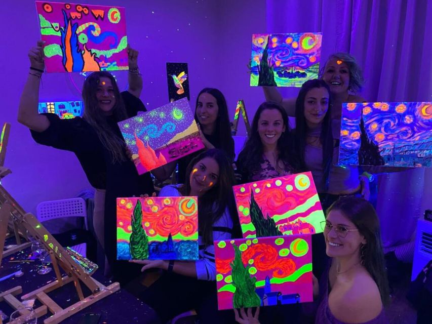 Barcelona: Fluorescent Paint and Wine Workshop - Key Points at a Glance