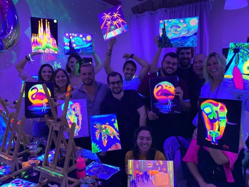 Barcelona: Fluorescent Paint and Wine Workshop - Should You Book This Fluorescent Paint and Wine Workshop?