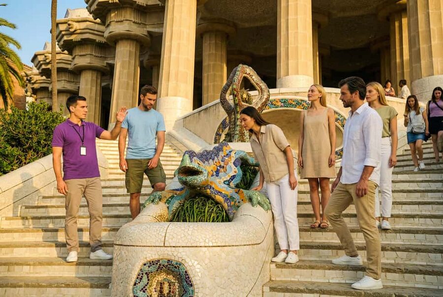 Barcelona: Gaudí’s Park Güell Tour with Fast-Track Ticket - Terrace of the Mediterranean: the city-sea payoff