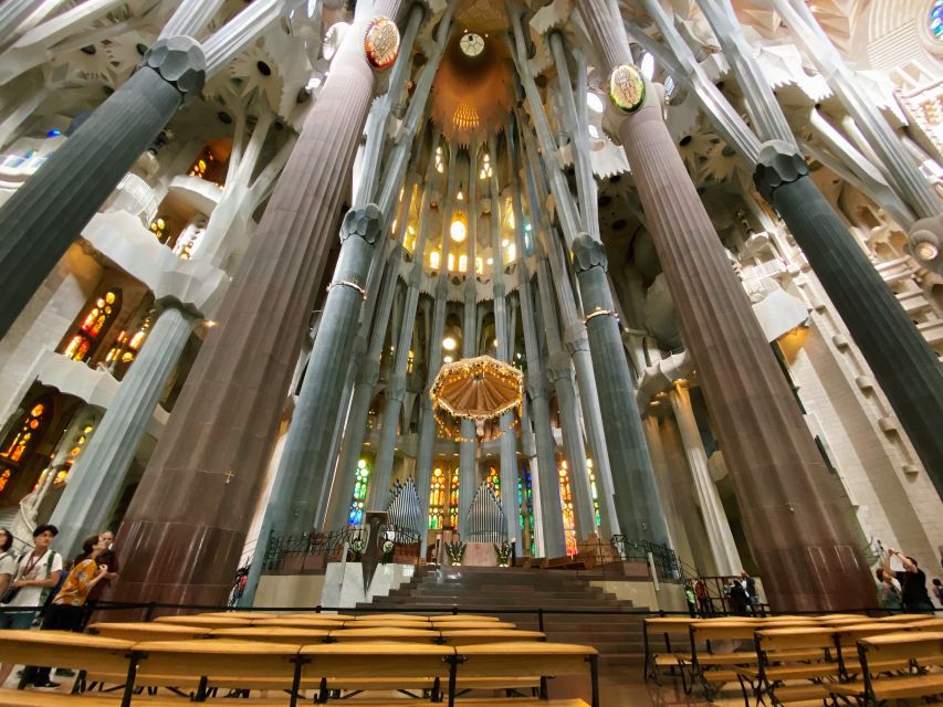Barcelona: Guided Tour of Sagrada Familia - Inside the Basilica: Morning Light Turns the Stone Into Color