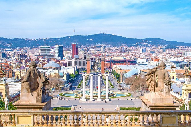 Barcelona Highlights Small Group Tour with Hotel Pick Up - Montjuïc views start the day the right way