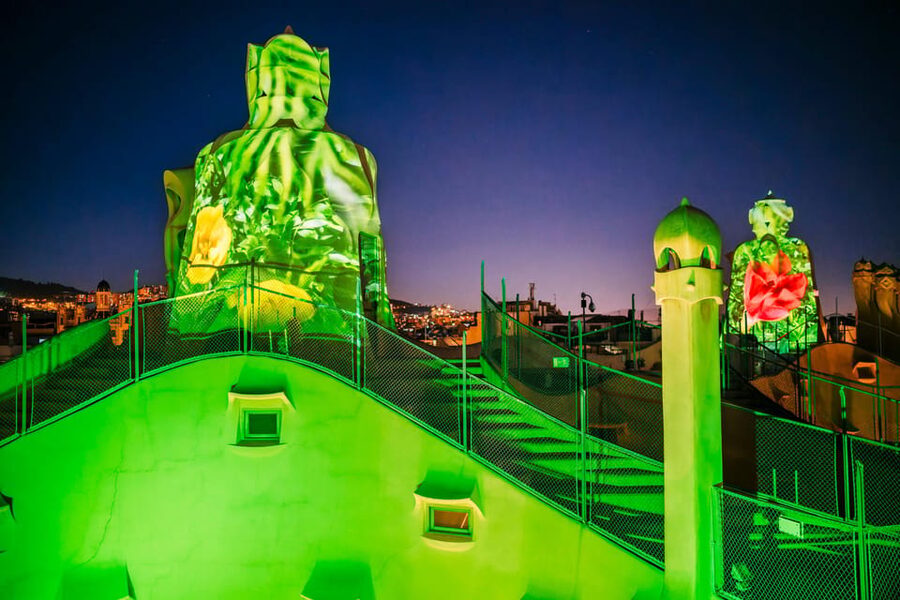 Barcelona: La Pedrera Night Experience - Modernist apartment and penthouse stops: what it feels like to live here