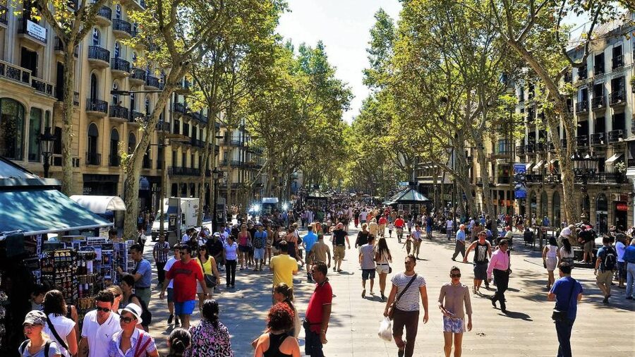 Barcelona: Old Town and Gothic Quarter Walking Tour - La Rambla, the boulevard you can read like a script