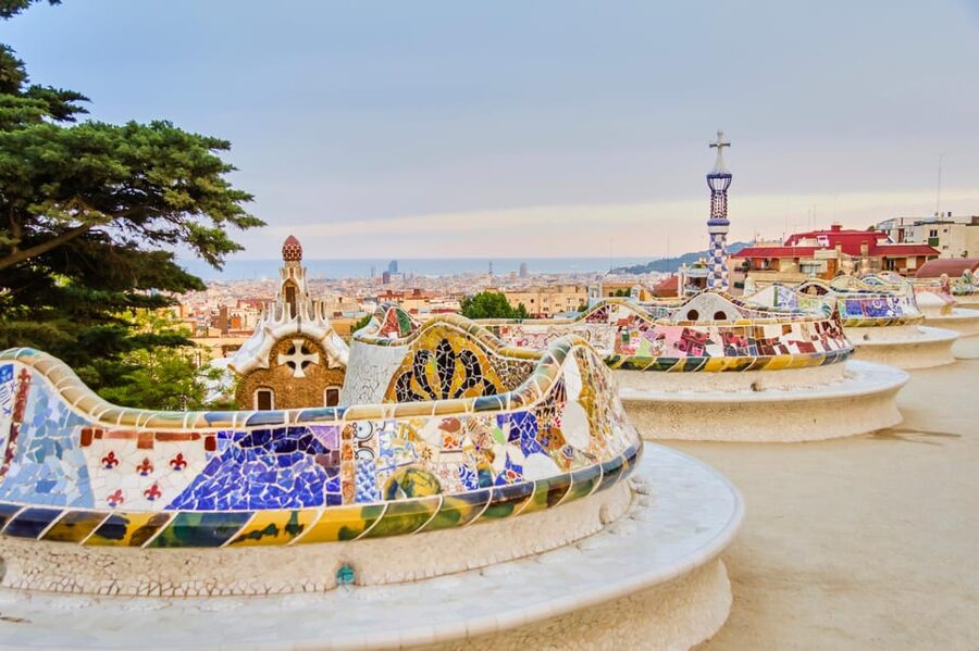 Barcelona: Park Güell and Gaudí House Museum Entry Ticket - The terrace views, crowd timing, and when to go