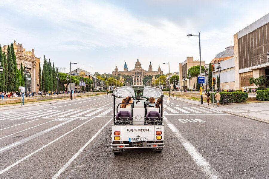 Barcelona: Private City Tour by Eco Tuk Tuk - Plaça de Catalunya, the Gothic Quarter, and La Rambla: the city’s “mood swings”