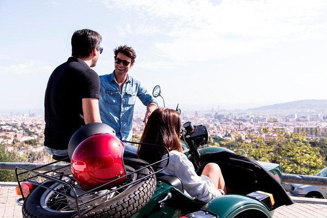 Barcelona Private Tour by Sidecar Motorcycle - Port Vell, Colombus, and the sea-facing side of Barcelona