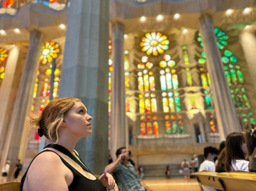 Barcelona: Sagrada Família Tour with Skip-the-Line Access - Going Inside: Columns, Ceilings, and Stained Glass Light