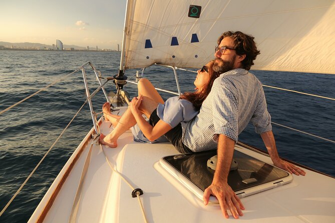 Barcelona Unique Sunset Sailing Experience with Tapas & Open Bar - What you’ll actually see: Barcelona skyline and Platja de la Nova Icaria