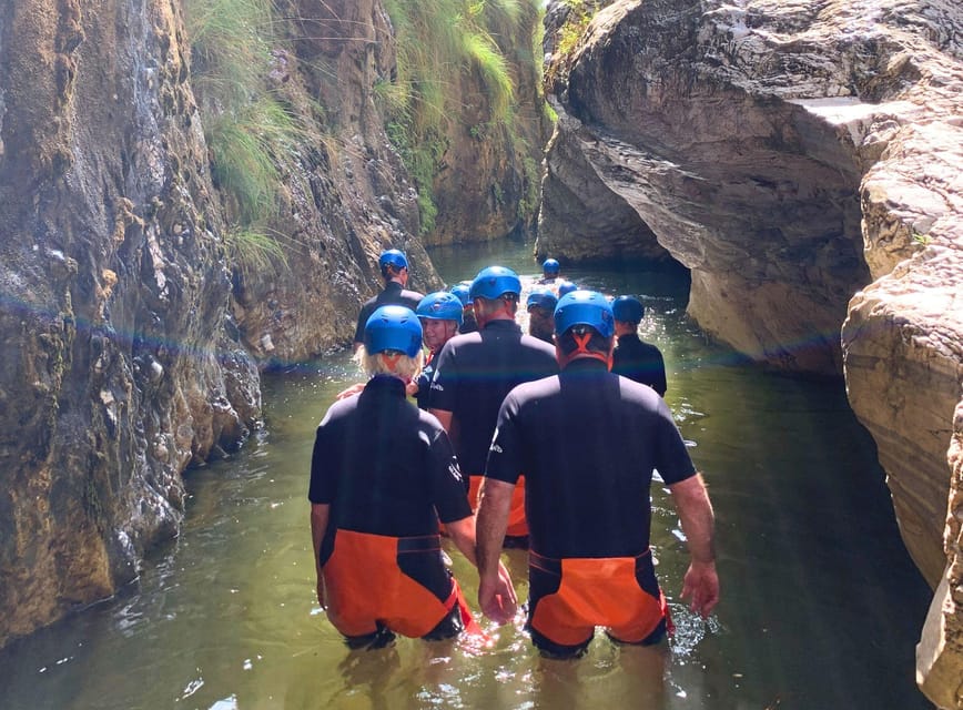Benahavís: Guided Canyoning Adventure (Benahavís River Walk) - Water temperature around 18°C, wetsuits, and when you might skip them