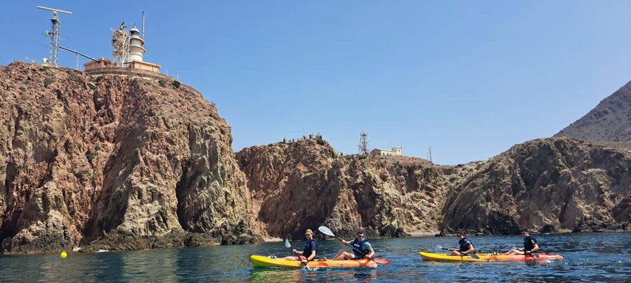 Cabo de Gata: Kayak and Snorkel Tour in the Natural Park - Snorkeling for 40 minutes with a full-face mask, what to expect