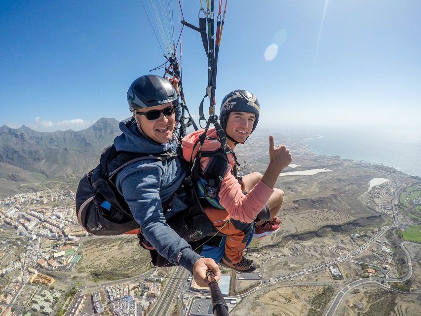 Costa Adeje: Tandem Paragliding Flight with Free Pickup - The 5-minute preflight briefing at Playa de la Enramada