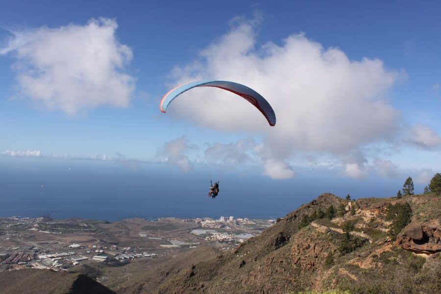 Costa Adeje: Tandem Paragliding Flight with Free Pickup - The van ride up toward Taucho: views, plus the one possible motion issue