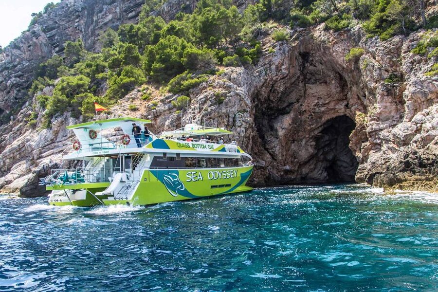 From Cala Millor: East Coast Glass-Bottom Boat Trip - From Cala Millor to Caves and Coves: what this cruise really is