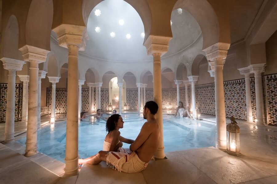 From Malaga: Hammam Bath, Kessa and Relaxing Massage Tour - The kessa ritual: black soap, cotton glove, hot stone table