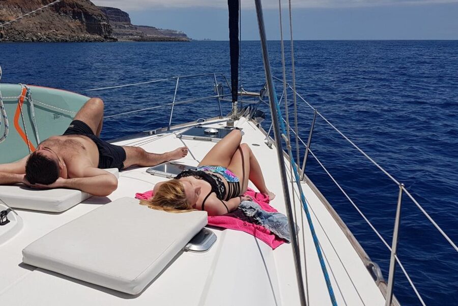 From Puerto de Mogán: Sailboat Trip with Food and Drinks - Your morning timeline: sailing first, snorkeling after, then back to port