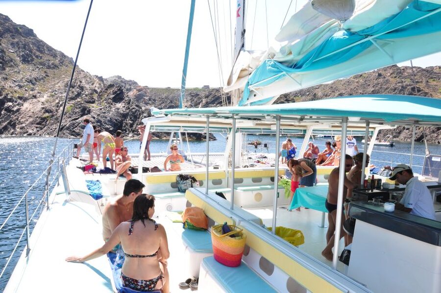 From Roses: Catamaran Cruise to Cap de Creus - Onboard BBQ lunch and drinks: what you get for $66