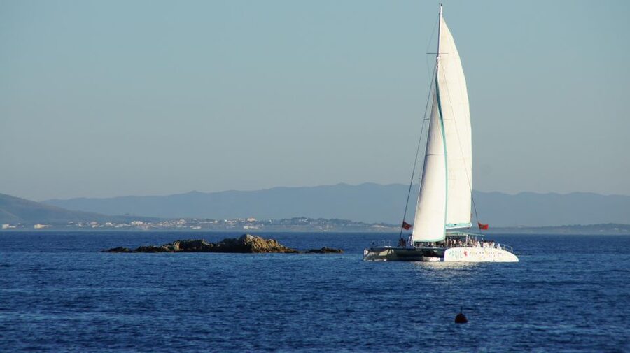 From Roses: Sunset Catamaran Cruise - Pyrenees in the Distance, If the Sky Plays Along