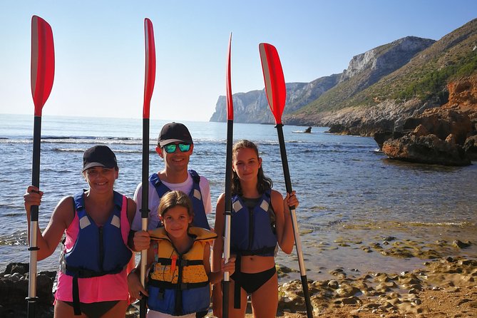 Kayak Dénia "Cova Tallada" + Snorkeling + Speleology - Kayak Dénia group size and English tour feel