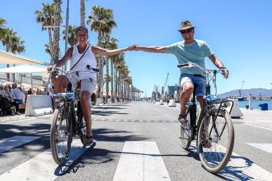 Malaga Bike Tour - Old Town, Marina & Beach - Starting at Plaza de la Marina, Then Rolling Toward the Port (Muelle Uno)