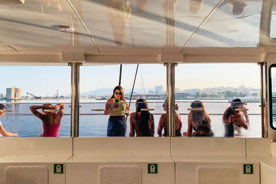 Malaga: Catamaran Sailing Trip with Sunset Option - Seating Choices, Including the Front Nets for Real Sea Fun