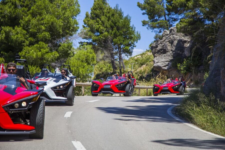 Mallorca: Formula Car Tour - North coast roads toward Banyalbufar and Estellencs viewpoints