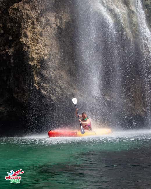 Nerja: Free kayaking route (without a tour guide). 2.5-hour tour. Nerja-Maro Waterfall. - Swim Breaks and Cold-Water Reality