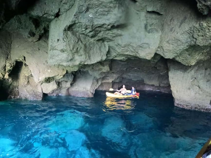 Puerto Mogán: Guided Adventure Kayak Tour in Caves & Snorkel - Snorkeling on a wild beach: spotting marine life with help