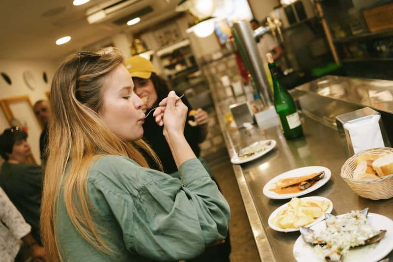 San Sebastian: Pintxos and Wine Tour - Txepetxa Taberna anchovies and the first pintxo story