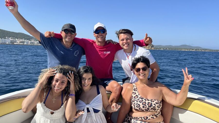 Santa Eulària des Riu: Parasailing Boat Cruise with Drinks - The 12 to 15 minutes in the air: what it feels like above Cala Mastella and friends