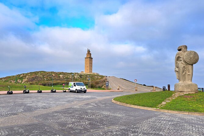 Segway Tour Tower of Hercules - Stop 3: the base of the Tower of Hercules, viewpoints plus what to listen for