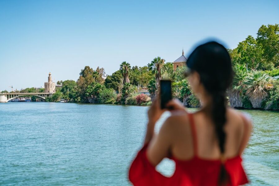 Seville: 1-Hour Guadalquivir River Sightseeing Eco Cruise - The Schindler Tower idea: old Seville meets newer shapes