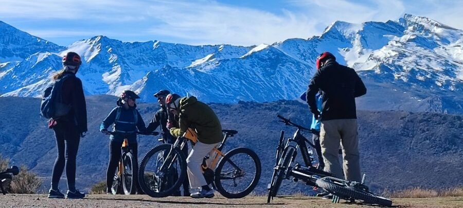 Sierra Nevada Small Group E-Bike Tour - Riding near the Sierra Nevada peaks with Mulhacén in view