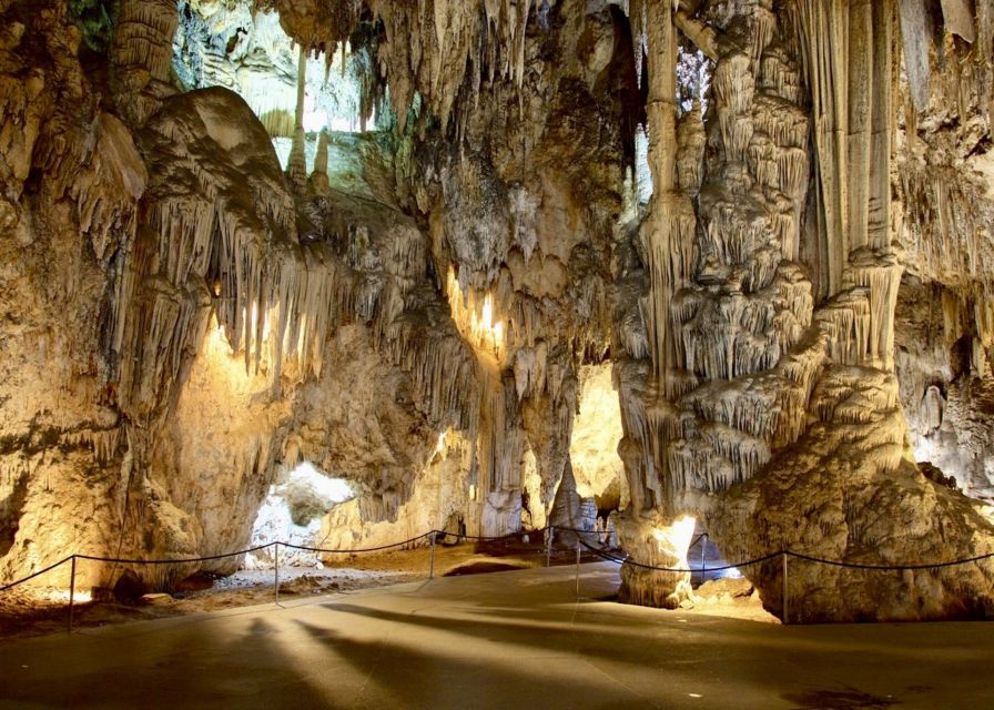 Torremolinos/Benalmadena: Nerja Caves Tour with Frigiliana - Inside the prehistoric Cave of Nerja: formations, audio pacing, and VR